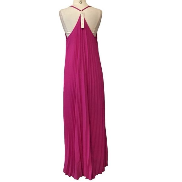 NWT She + Sky Magenta Pleated Maxi Dress large - Picture 2 of 15